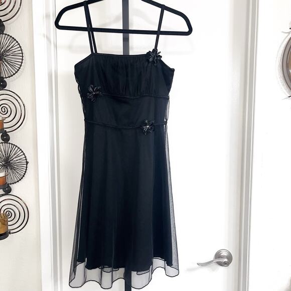 Papaya A-Line Empire Waist Knee Length Whimsygoth Y2K Prom Dress - Black, Size M - Picture 1 of 8